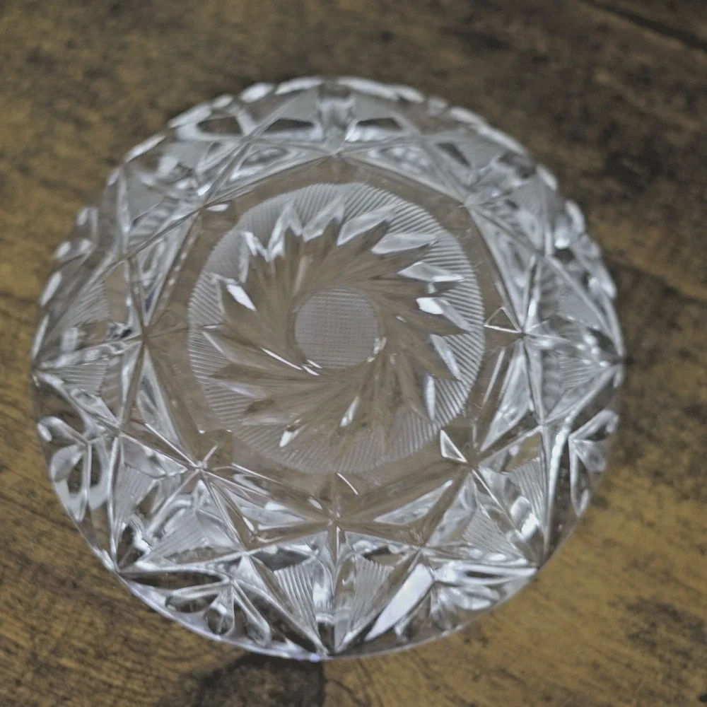 VTG Czech Bohemian Crystal Ashtray 5.5